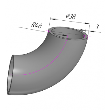 отвод П90-38х3-09Г2С ГОСТ 17375-2001