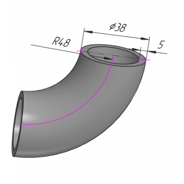 отвод П90-38х5-09Г2С ГОСТ 17375-2001