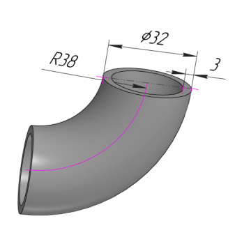 отвод П90-32х3-09Г2С ГОСТ 17375-2001